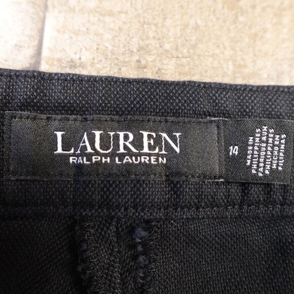 Lauren Ralph Lauren Tapered Ankle Pants Women’s 14 Black Label Classic Stretch - Picture 3 of 13